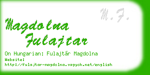 magdolna fulajtar business card