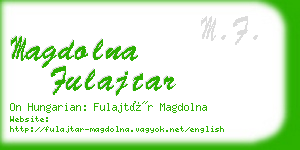 magdolna fulajtar business card